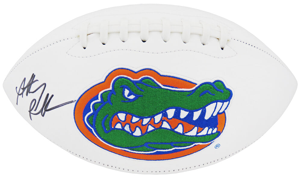 Anthony Richardson Signed Rawlings Florida Gators White Panel Logo Football - (Fanatics)