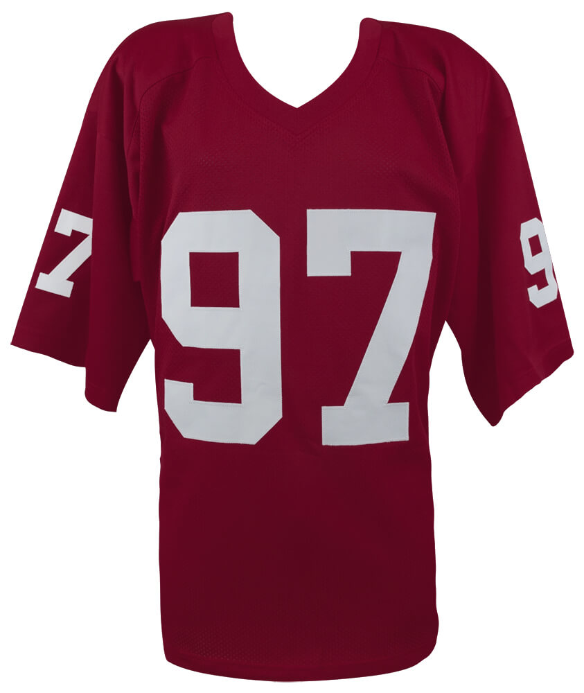 Simeon Rice Signed Red Throwback Custom Football Jersey