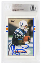 Andre Rison Signed Colts 1989 Topps Rookie Football Trading Card #102T - (Beckett Encapsulated)