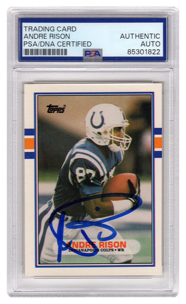 Andre Rison Signed 1989 Topps Rookie Football Card #102T - (PSA Encapsulated)