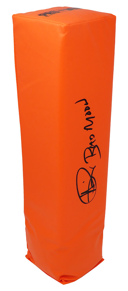 Andre Rison Signed Orange Endzone Football Pylon w/Bad Moon