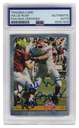 Willie Roaf Signed 1993 Classic Rookie Football Card #8 w/HOF 2012 - (PSA Encapsulated)