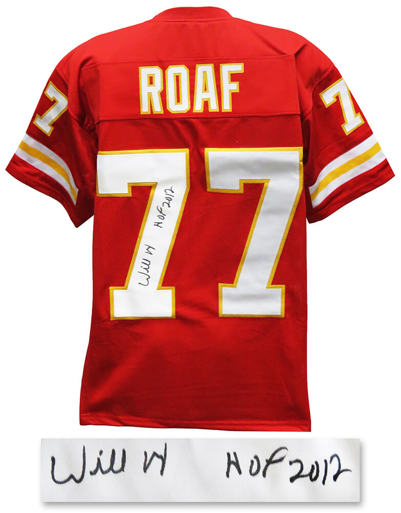 Willie Roaf Signed Red Custom Jersey w/HOF 2012