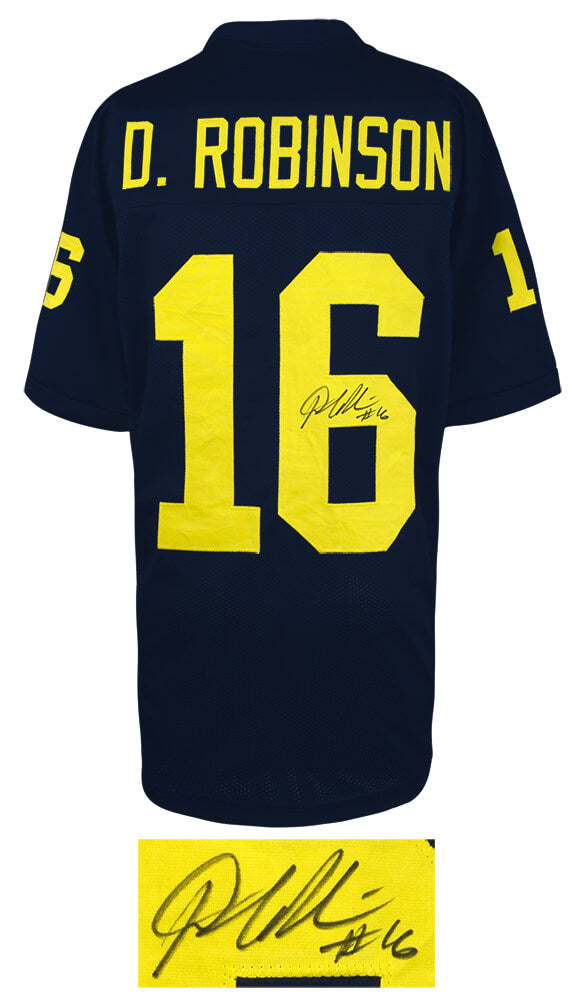 Denard Robinson Signed Navy Custom College Football Jersey