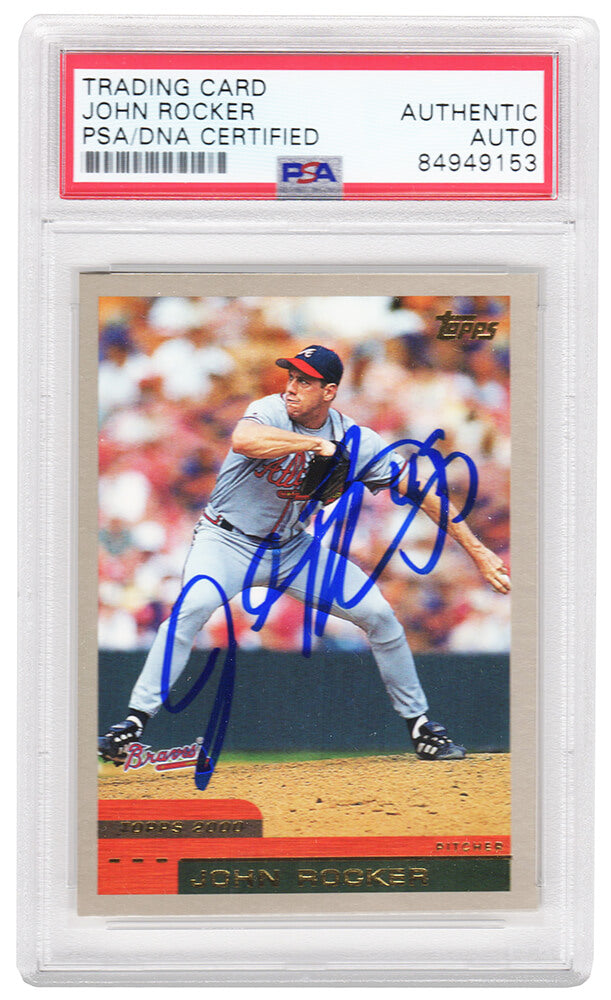 John Rocker Signed Atlanta Braves 2000 Topps Baseball Trading Card #314 - (PSA Encapsulated)