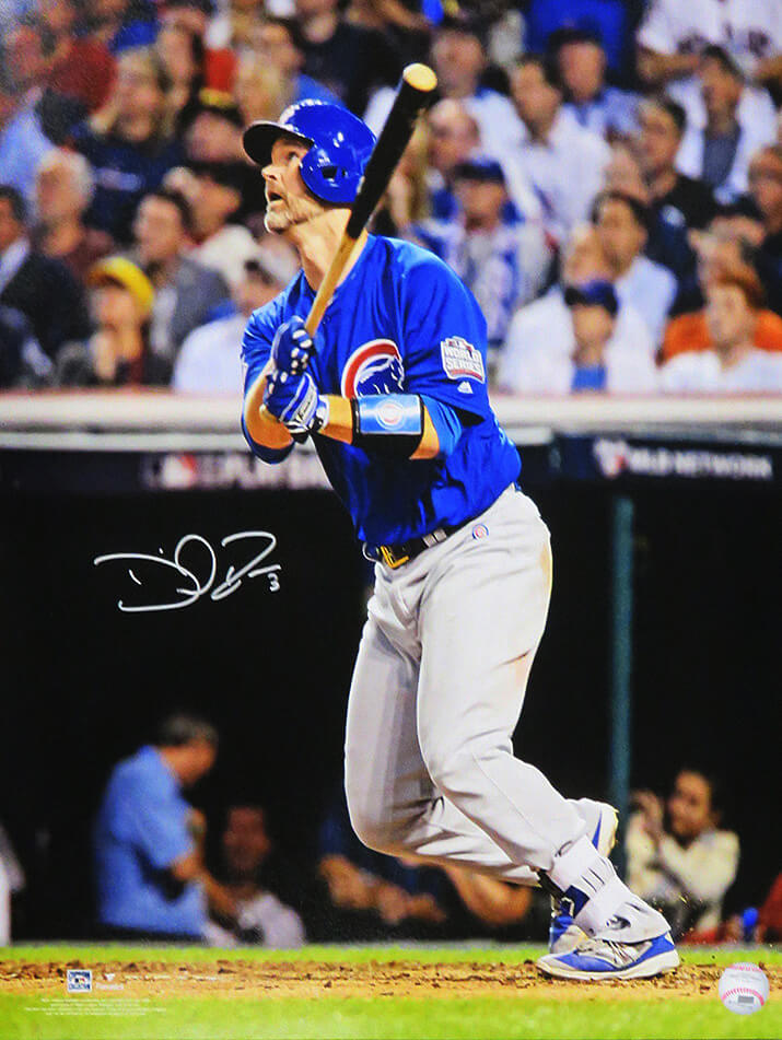 David Ross Signed Chicago Cubs 2016 World Series Gm 7 Last Career At Bat HR 16x20 Photo