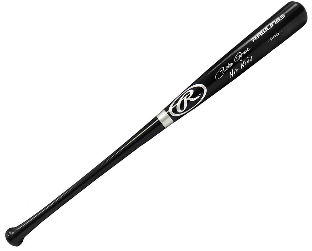 Pete Rose Signed Rawlings Pro Black Baseball Bat w/Hit King