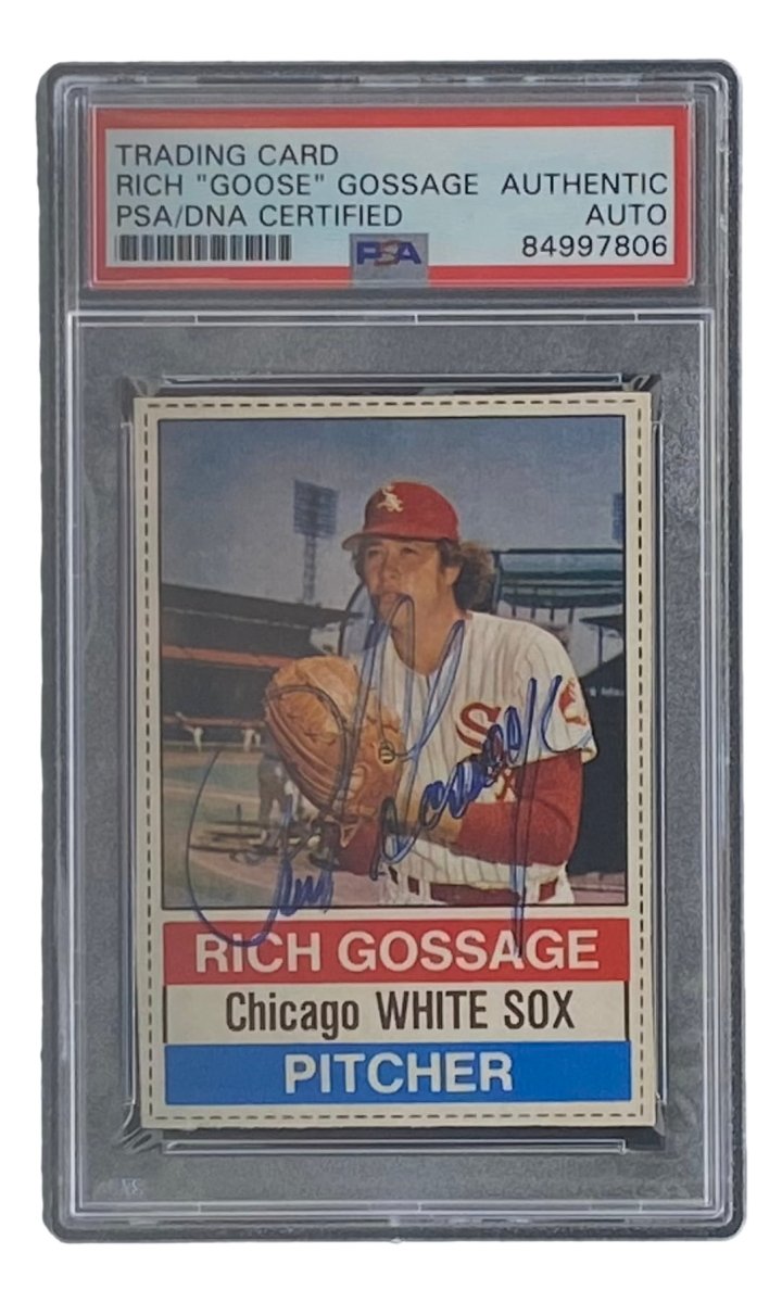 Rich Goose Gossage Signed White Sox 1976 Hostess #77 Trading Card PSA/DNA - Sports Integrity