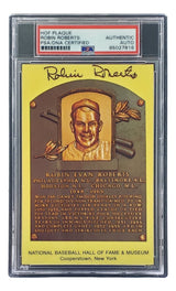 Robin Roberts Signed 4x6 Philadelhia Phillies HOF Plaque Card PSA/DNA 85027816 - Sports Integrity