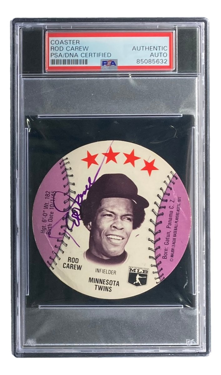 Rod Carew Signed 1977 MSA Minnesota Twins Disc Card PSA/DNA - Sports Integrity