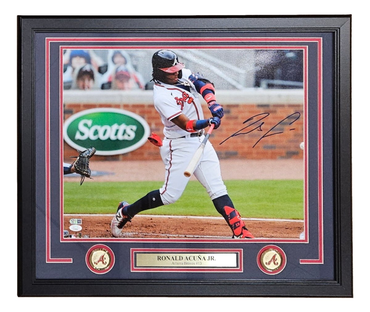 Ronald Acuna Jr. Signed Framed 16x20 Atlanta Braves Photo JSA - Sports Integrity