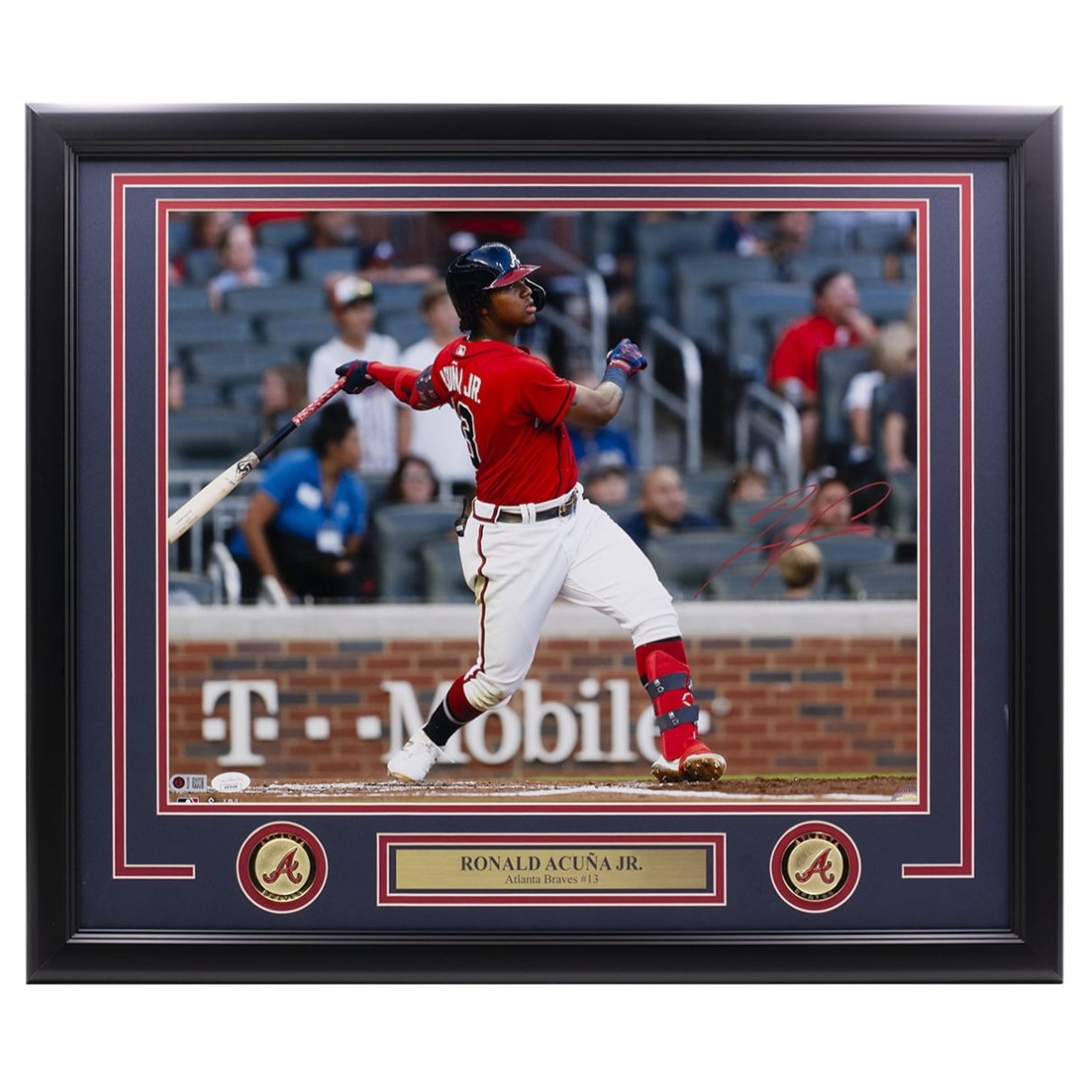 Ronald Acuna Jr. Signed Framed Atlanta Braves 16x20 Batting Photo JSA Holo - Sports Integrity