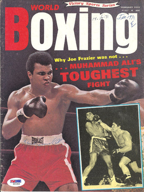 Muhammad Ali Autographed Boxing World Magazine Cover PSA/DNA #S01663