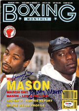 Lennox Lewis & Gary Mason Autographed Boxing Monthly Magazine Cover PSA/DNA #S47548