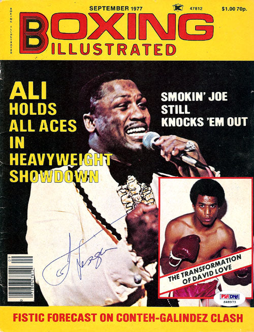 Joe Frazier Autographed Boxing Illustrated Magazine Cover PSA/DNA #S48973