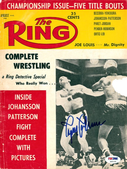 Ingemar Johansson Autographed The Ring Magazine Cover PSA/DNA #S49189