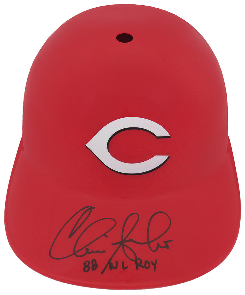 Chris Sabo Signed Cincinnati Reds Souvenir Replica Baseball Batting Helmet w/88 NL ROY