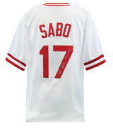 Chris Sabo Signed White Custom Baseball Jersey w/88 NL ROY