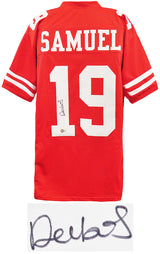 Deebo Samuel Signed Red Custom Football Jersey (Beckett)