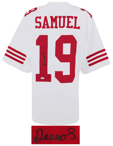 Deebo Samuel Signed White Custom Football Jersey (JSA COA)