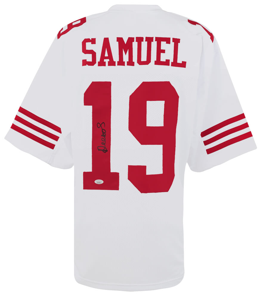 Deebo Samuel Signed White Custom Football Jersey (JSA COA)