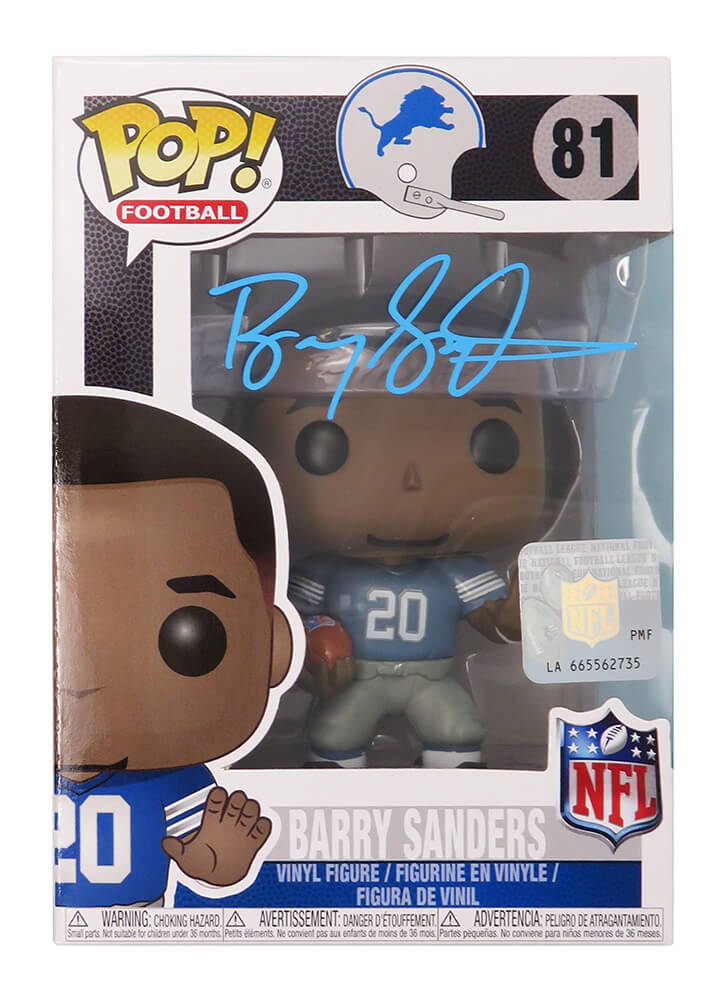 Barry Sanders Signed Detroit Lions NFL Legends Funko Pop Doll #81