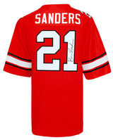 Barry Sanders Signed Oklahoma State Cowboys Throwback Orange The Retro Brand Football Jersey