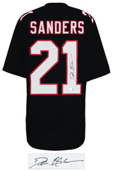 Deion Sanders Signed Black T/B Custom Football Jersey (Beckett)