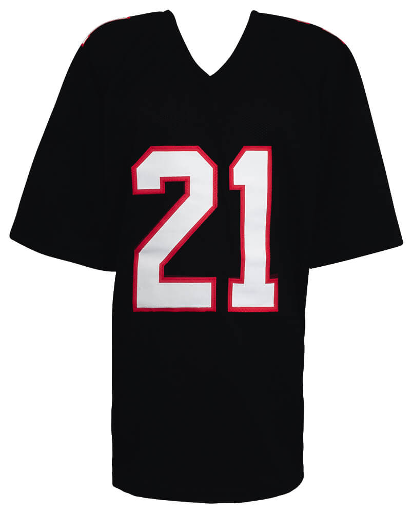 Deion Sanders Signed Black T/B Custom Football Jersey (Beckett)