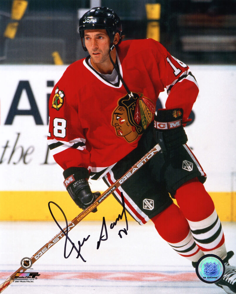 Denis Savard Signed Chicago Blackhawks Action 8x10 Photo