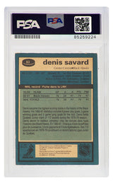 Denis Savard Signed Chicago Blackhawks 1981 O-Pee-Chee Rookie Card #63 w/HOF 2000 - (PSA Encapsulated)