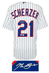 Max Scherzer Signed New York Mets White Nike Replica Baseball Jersey - (Fanatics)