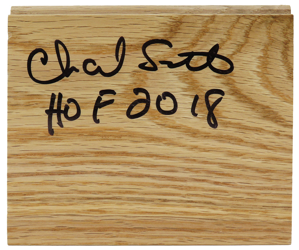 Charlie Scott Signed 56 Wood Floor Piece w/HOF 2018