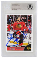 Andrew Shaw Signed Chicago Blackhawks 2013-14 Score Hockey Trading Card #105 - (Beckett Encapsulated)