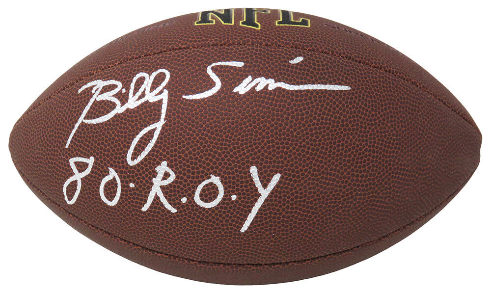 Billy Sims Signed Wilson Super Grip Full Size NFL Football w/80 ROY