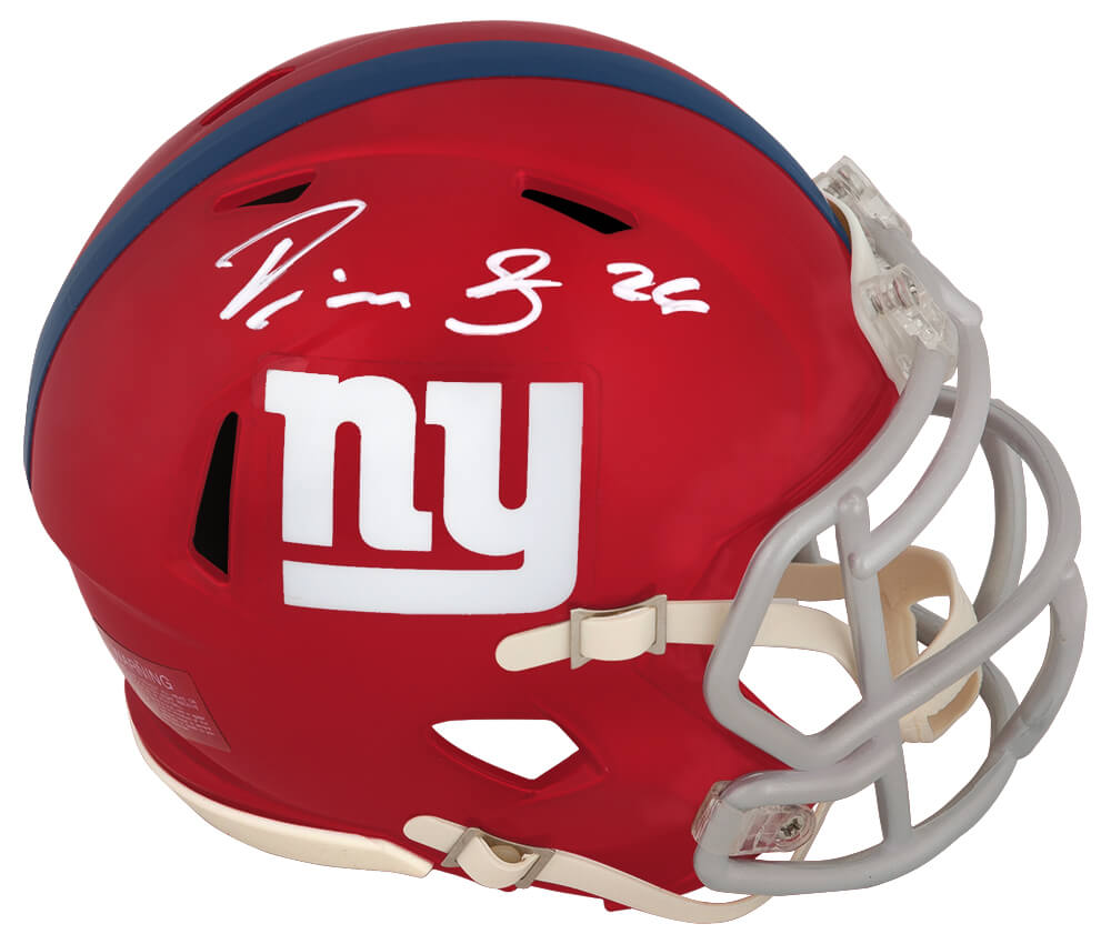 Devin Singletary Signed New York Giants FLASH Riddell Speed Mini Helmet