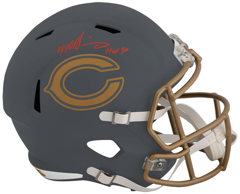 Mike Singletary Signed Chicago Bears SLATE Riddell Full Size Speed Replica Helmet w/HOF'98