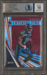 Seahawks DK Metcalf Signed 2019 Panini Phoenix CF Red #3 RC Auto 10! BAS Slabbed