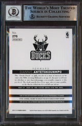 Bucks Giannis Antetokounmpo Signed 2013 Hoops #275 RC Auto Mint 10! BAS Slabbed