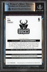 Bucks Giannis Antetokounmpo Signed 2013 Hoops Red #275 Rookie Card BAS Slabbed