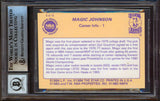 Lakers Magic Johnson Signed 1986 Star MJ #6 Card Auto Graded 10! BAS Slabbed