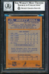 Blues Brett Hull Authentic Signed 1988 Topps #66 Card Auto 10! BAS Slabbed