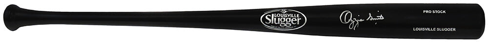 Ozzie Smith Signed Louisville Slugger Pro Stock Black Baseball Bat - (Fanatics)