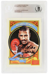 Michael (Mike) Spinks Signed 2014 Panini Golden Age Boxing Trading Card #144 - (Beckett Encapsulated)