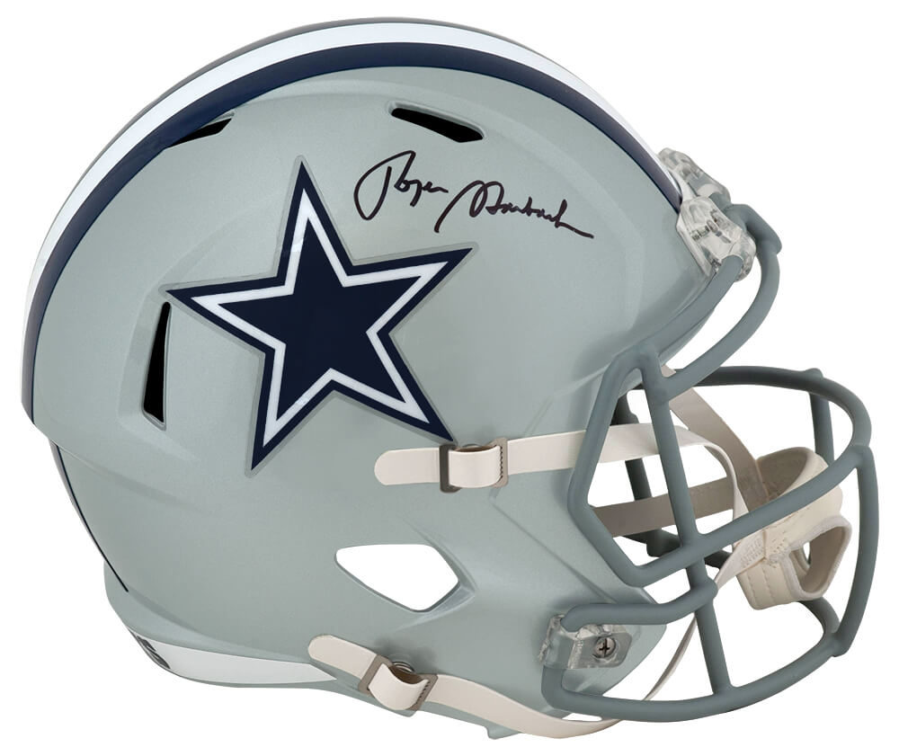 Roger Staubach Signed Cowboys Riddell Full Size Speed Replica Helmet