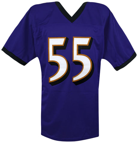 Terrell Suggs Signed Purple Custom Football Jersey - (JSA)