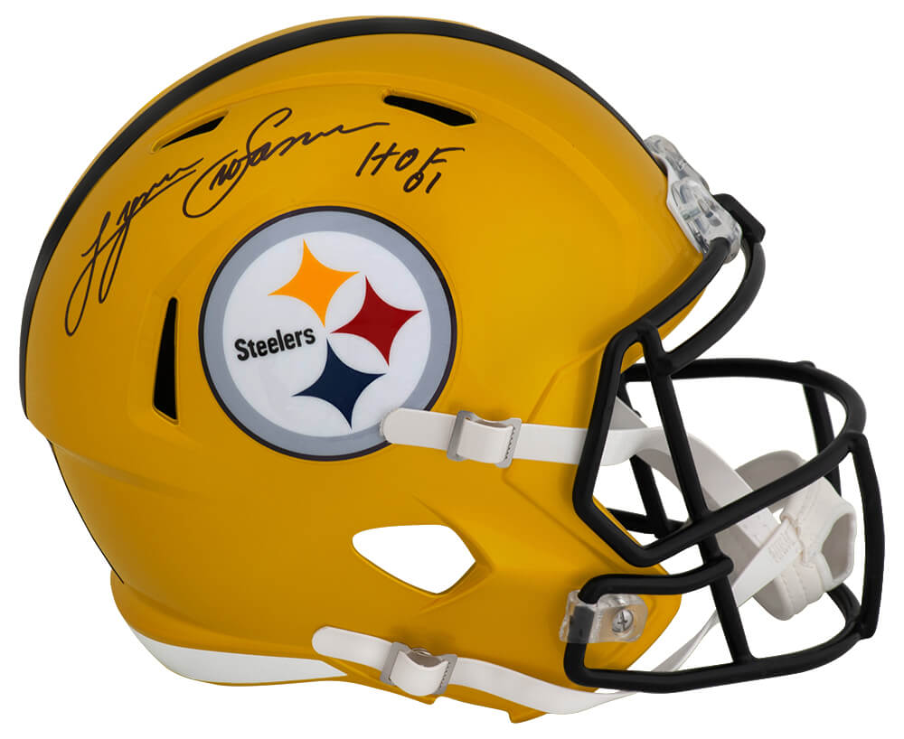 Lynn Swann Signed Pittsburgh Steelers FLASH Riddell Full Size Speed Replica Helmet w/HOF'01