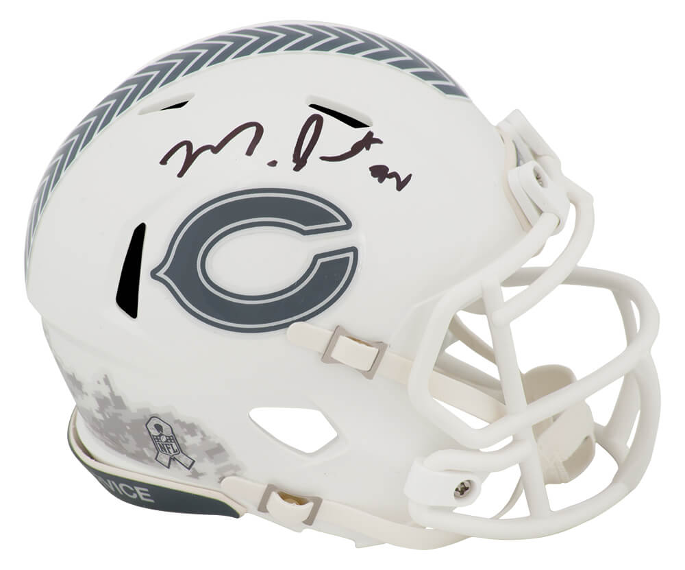 Montez Sweat Signed Chicago Bears 2024 SALUTE White Riddell Speed Mini Helmet