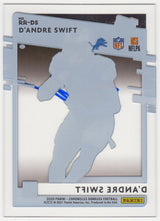 D'Andre Swift Signed Detroit Lions 2020 Donruss Clearly Rated Rookie Football Card #RR-DS