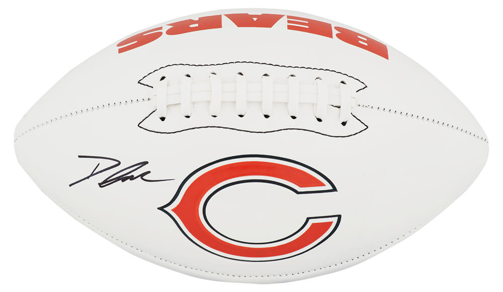 D'Andre Swift Signed Chicago Bears Franklin White Logo Football